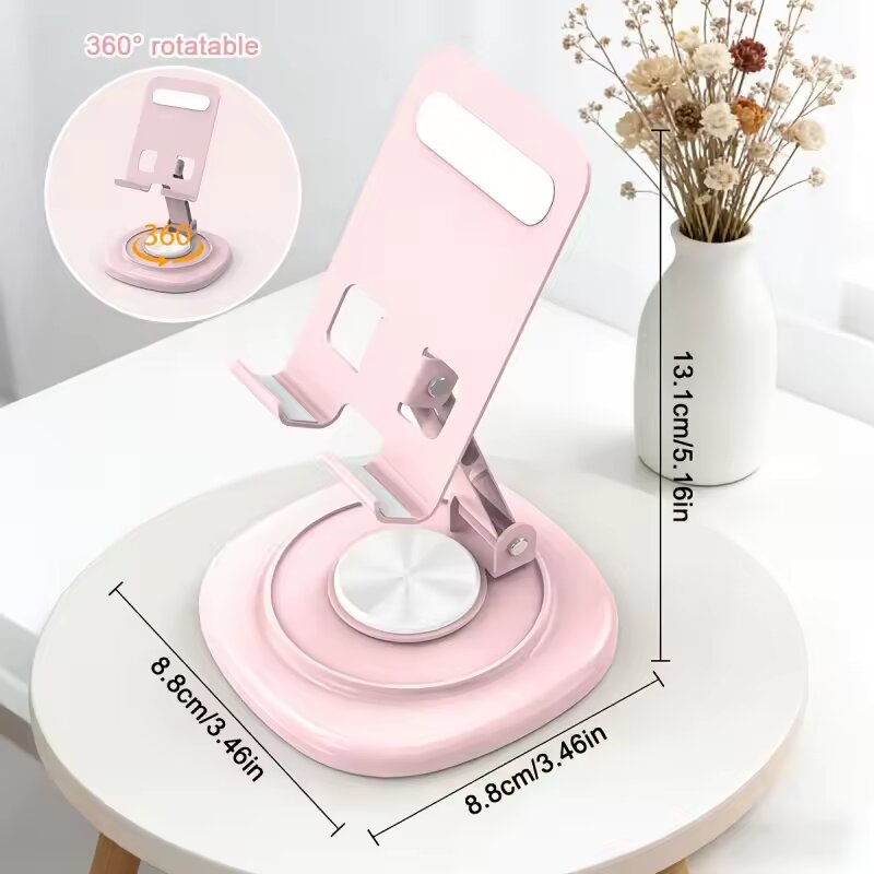 Desk Accessories - 360 Degree Rotatable Foldable Desktop Phone