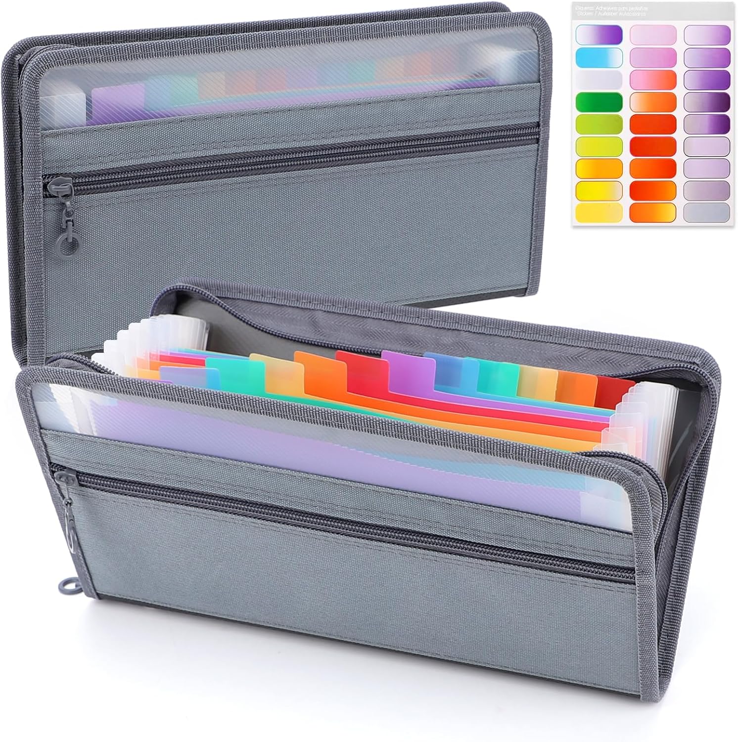 Expandable Accordion File Folder 13 Pockets - Small Accordion A6 File Organizer with