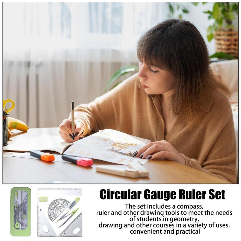 Math Geometry Set With Compass - Protractor And Compass Set Math Geometry