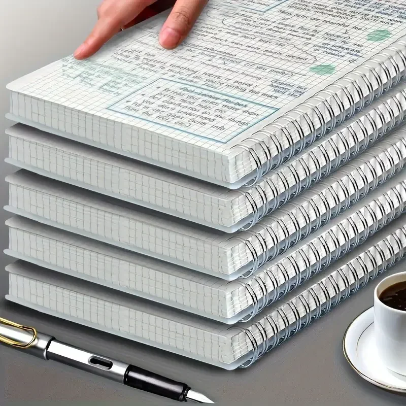 Spiral Bound Grid Notebook A5 - A5 Grid Notepad Spiral Bound Sketch