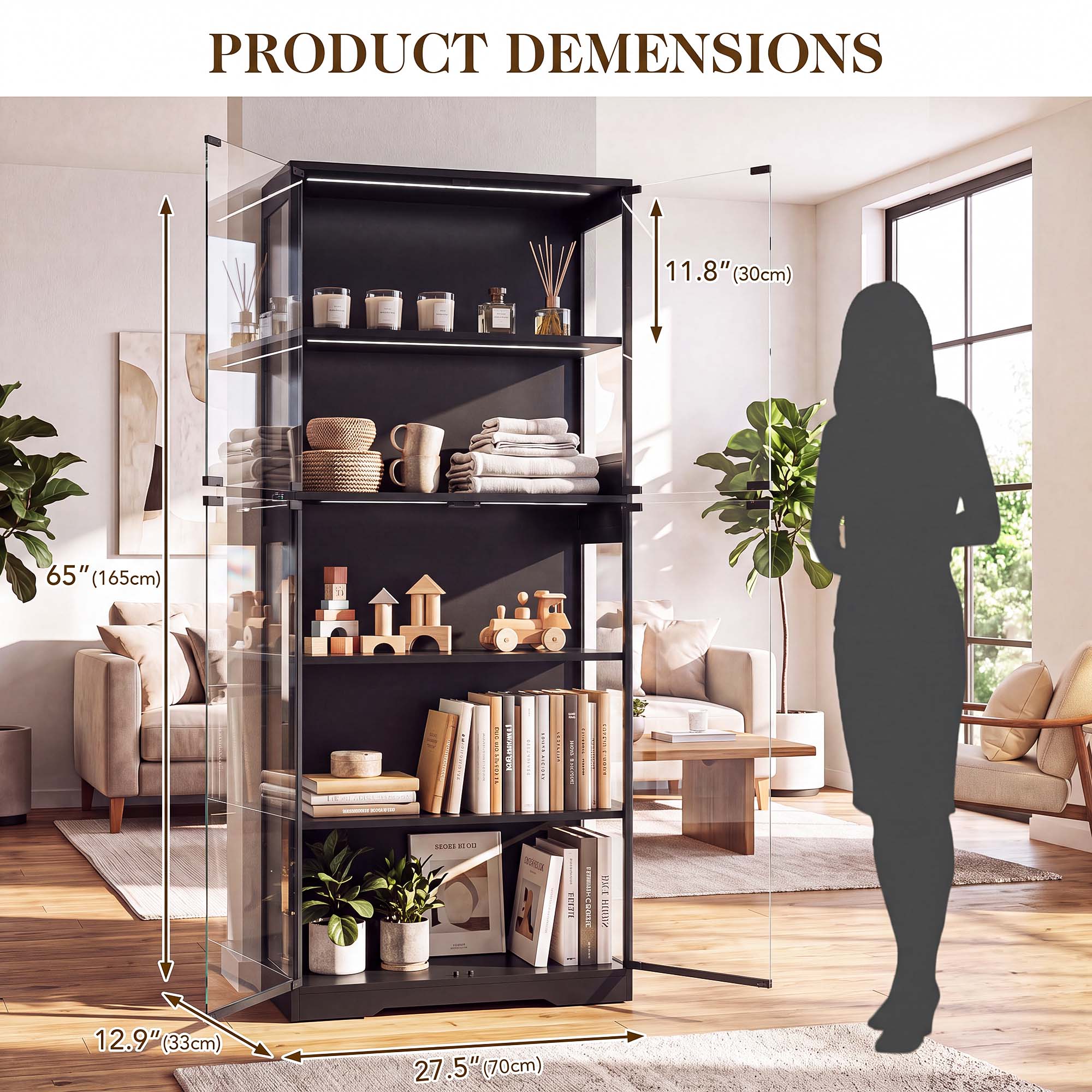 TCGBKAF 5‑Tier Display Cabinet - Office Furniture review and price