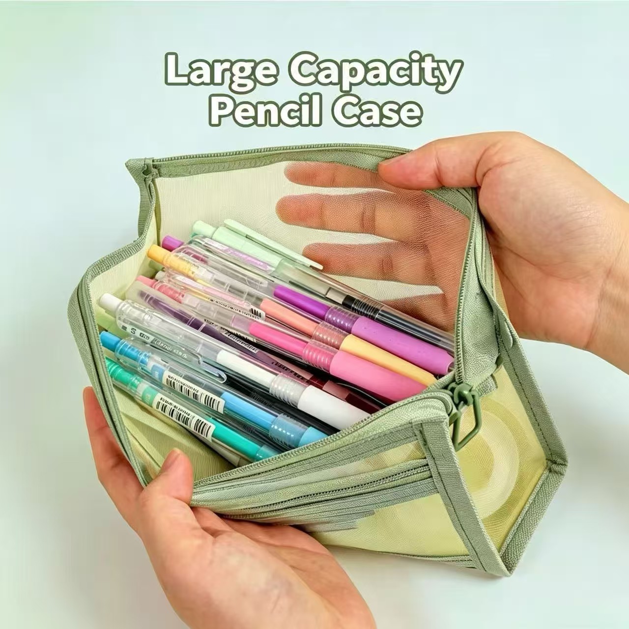Double Layer Clear Mesh Pencil - Clear Mesh Pencil Pouch For Exam review and price