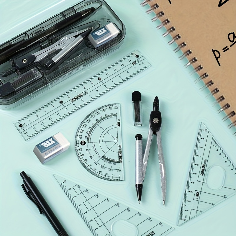 Compass and Ruler Set, Geometr - Math Geometry Set With Compass review and price