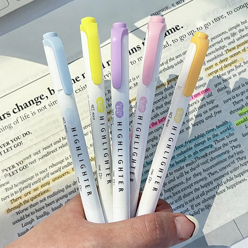 5pcs Pastel Highlighters Color - Pastel Highlighter Set Double Ended review and price