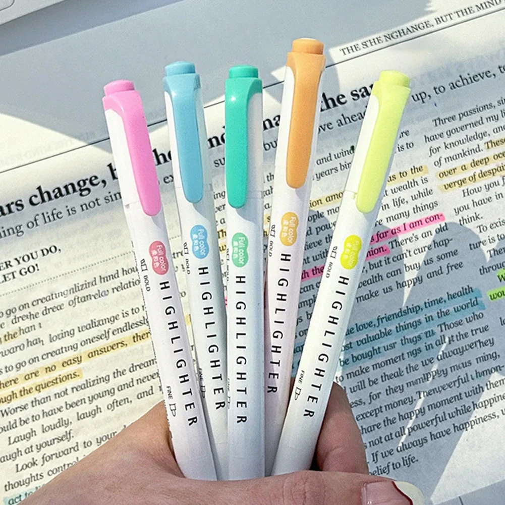 5pcs Pastel Highlighters Color - Pastel Highlighter Set Double Ended review and price
