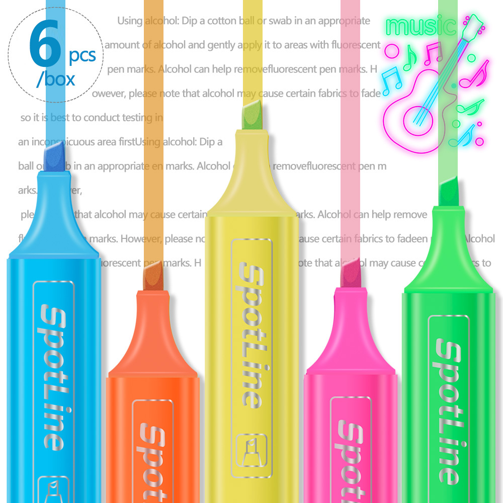 4/6 Pcs/set Pastel Flat Single - Pastel Highlighter Set Double Ended review and price