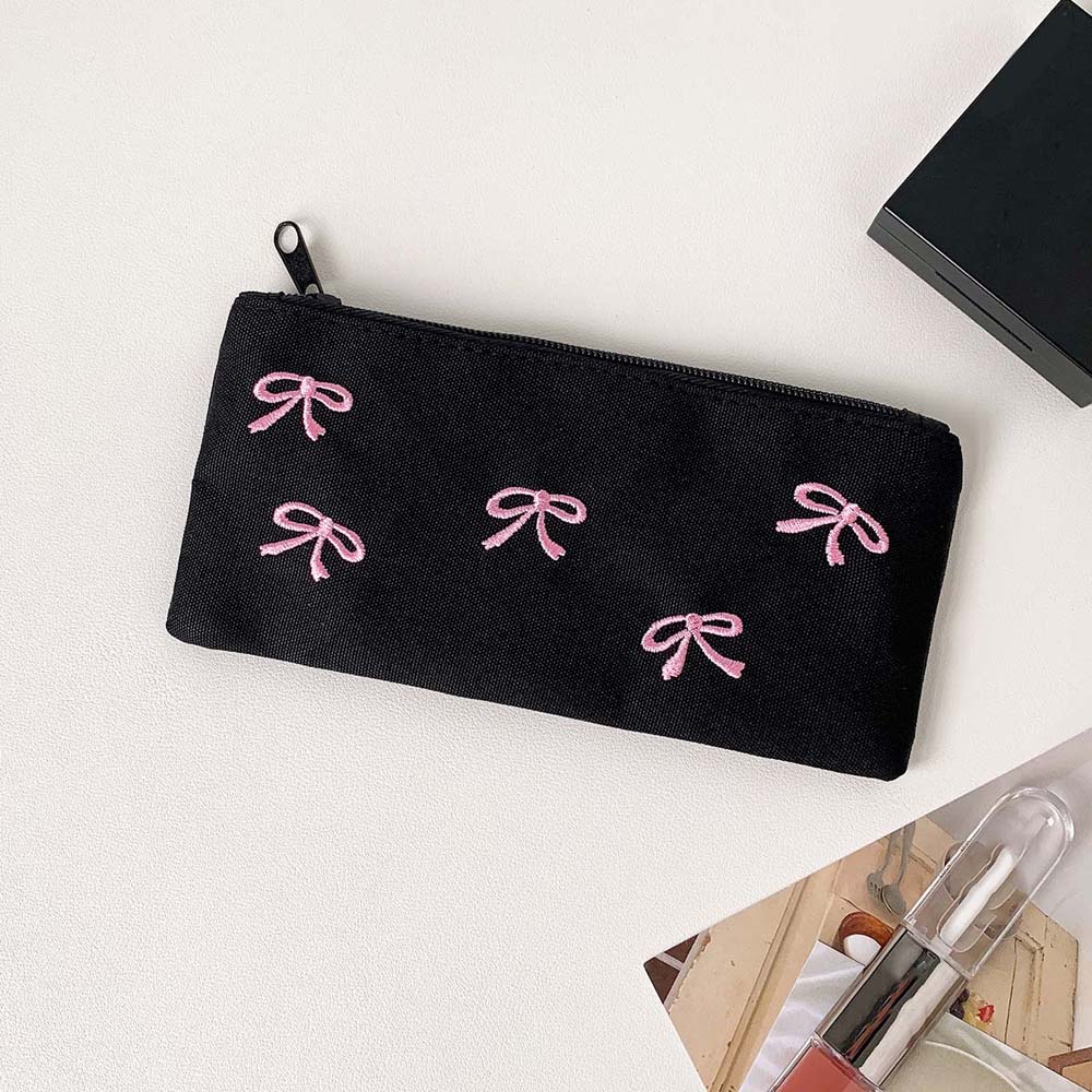 Bowknot Bow Stationery Bag Lar - Aesthetic Large Pencil Case Pouch review and price