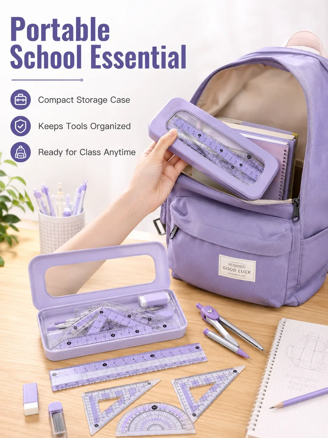 8-Piece Math Geometry Set for  - Math Geometry Set With Compass review and price