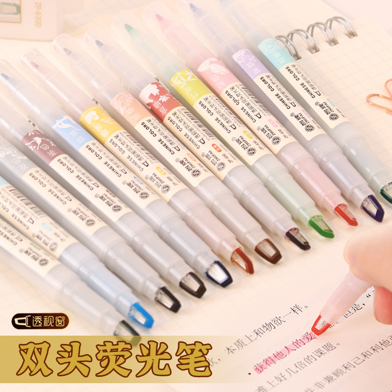 5pcs/set Double Tip Highlighte - Pastel Highlighter Set Double Ended review and price
