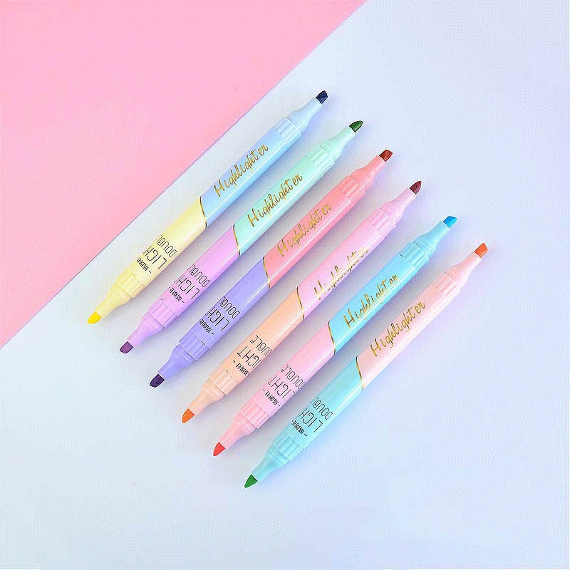 6 PCS Double Tip Highlighter P - Pastel Highlighter Set Double Ended review and price
