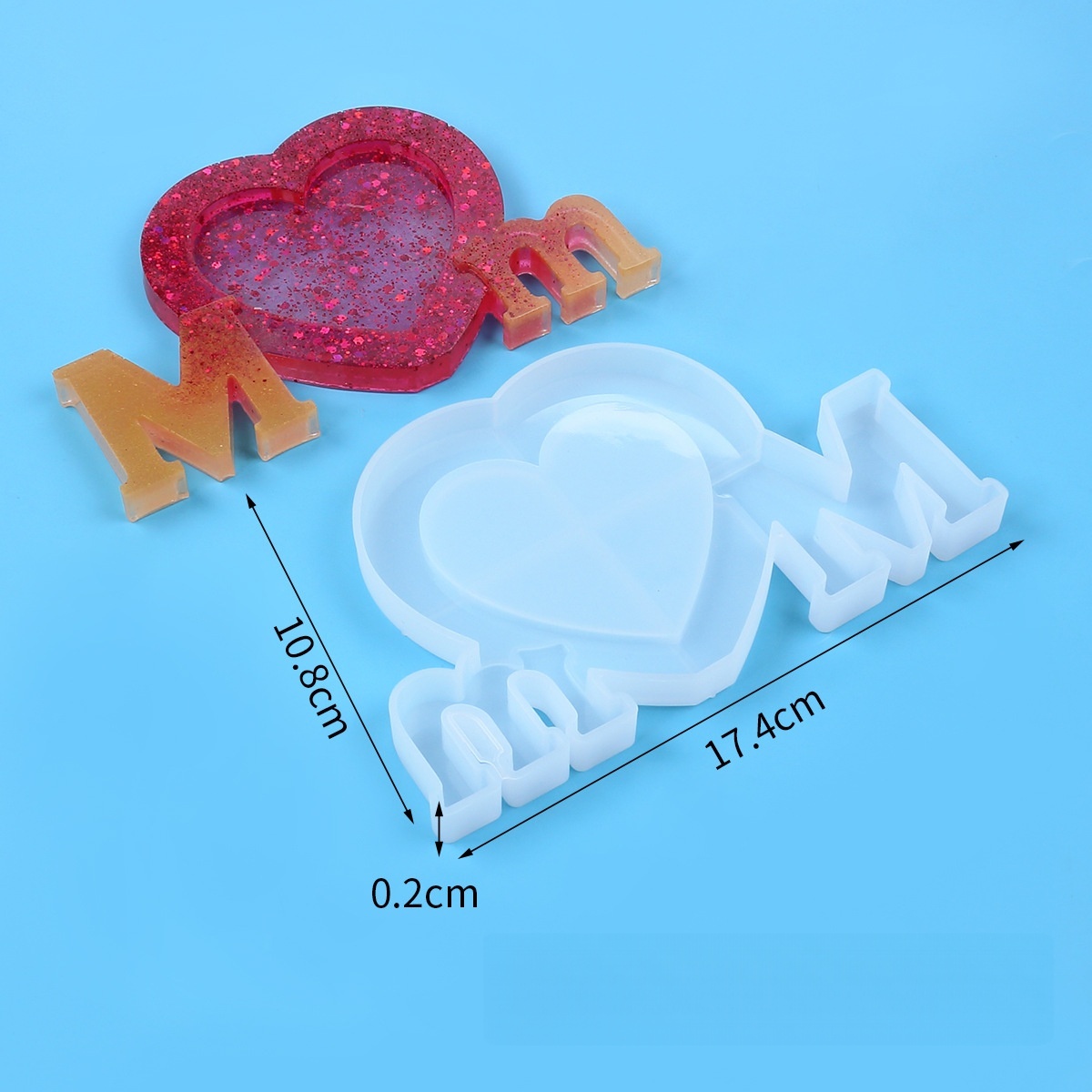 Letter Mm Epoxy Resin Silicone - Writing Tools review and price