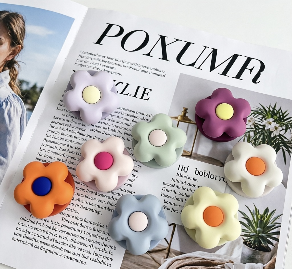 Cute Matte Flower Silicone Pho - Desk Accessories review and price