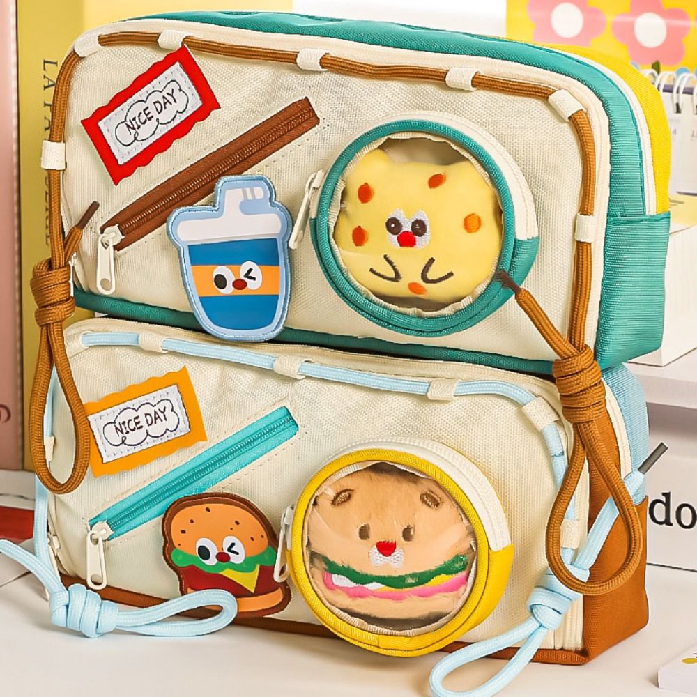 Large Capacity Hamburger Penci - Aesthetic Large Pencil Case Pouch review and price