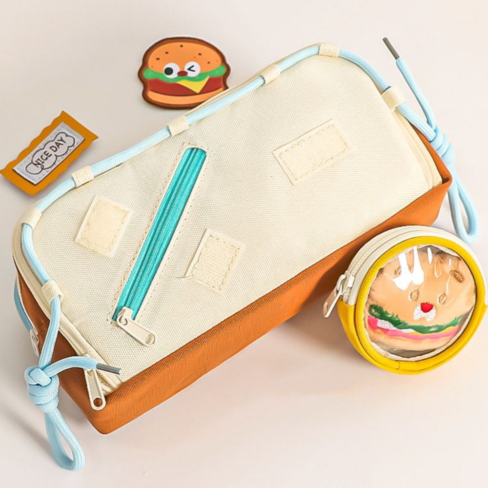 Large Capacity Hamburger Penci - Aesthetic Large Pencil Case Pouch review and price
