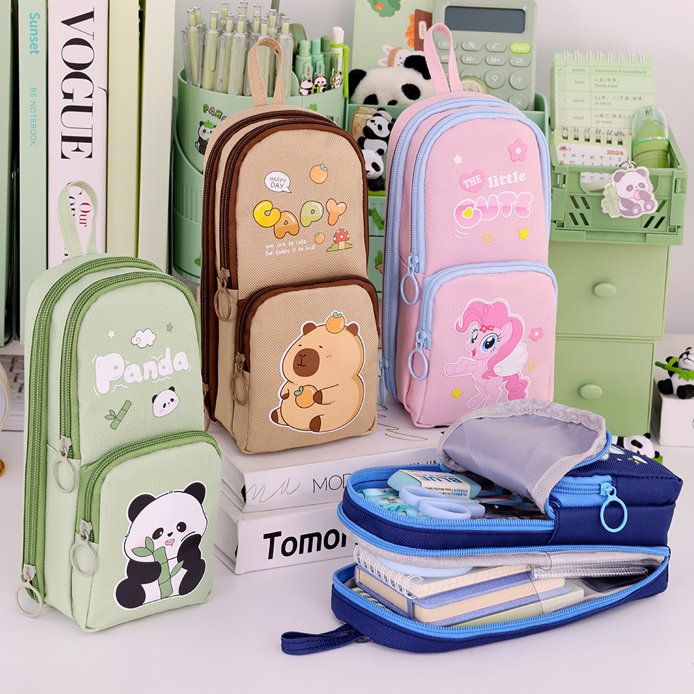 Cute Cartoon Capybara Pencil C - Aesthetic Large Pencil Case Pouch review and price