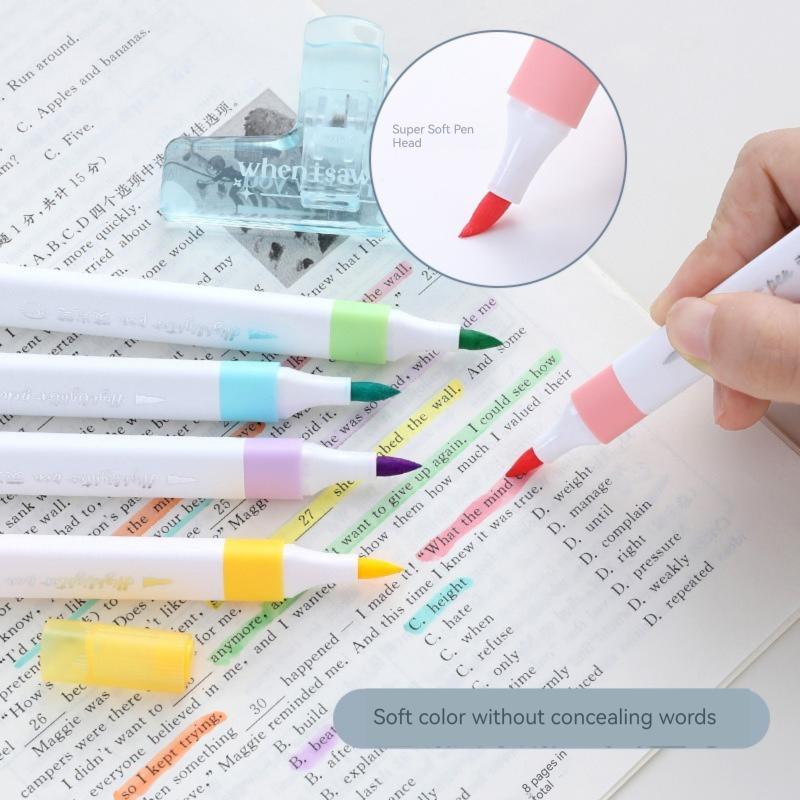 6 Colors Pastel Color Highligh - Pastel Highlighter Set Double Ended review and price