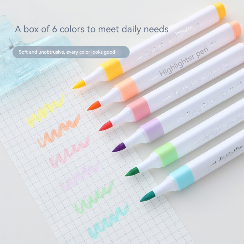 6 Colors Pastel Color Highligh - Pastel Highlighter Set Double Ended review and price