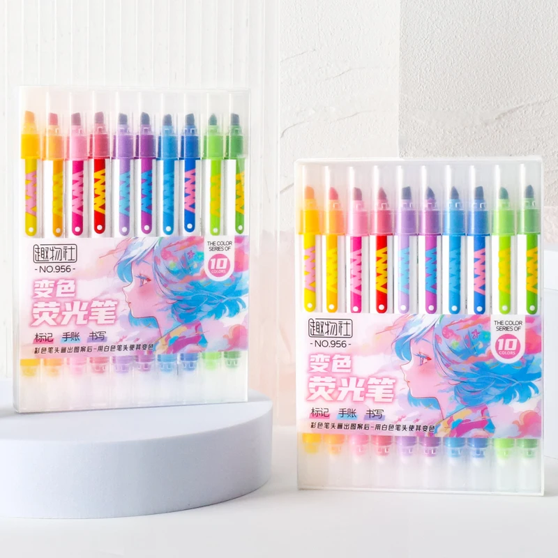 10pcs Double-ended Magic Color - Pastel Highlighter Set Double Ended review and price