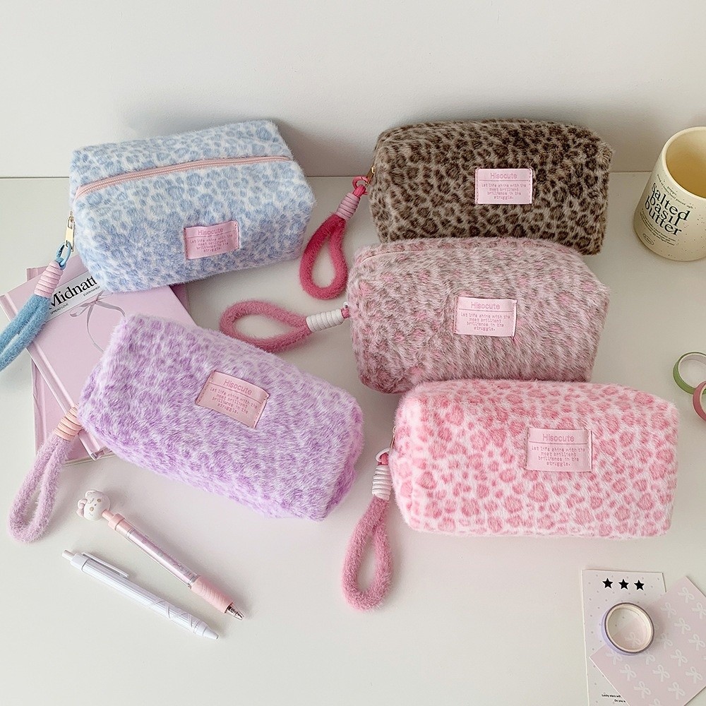Pen Bag Leopard Stationery Bag - Aesthetic Large Pencil Case Pouch review and price