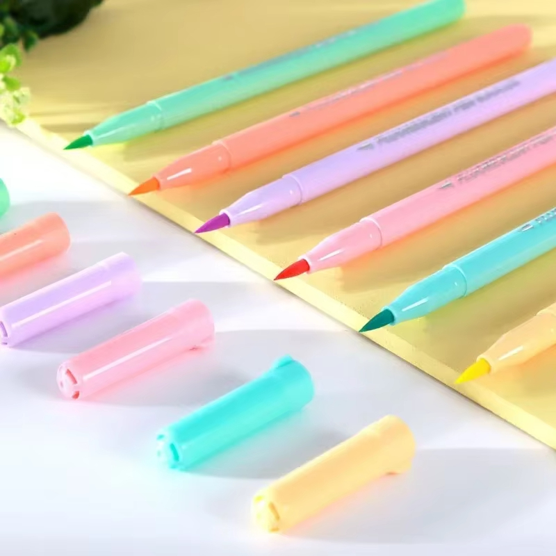 6 colors Soft Brush Fluorescen - Pastel Highlighter Set Double Ended review and price