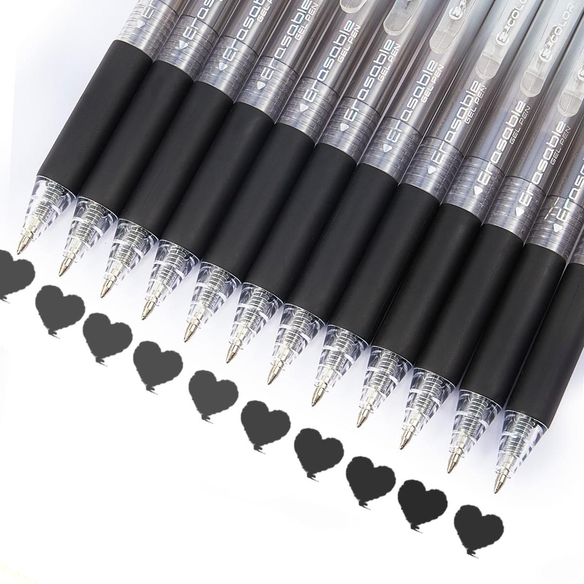 12-Pack 0.7mm Erasable Gel Pen - Retractable Eraser Pen Click review and price