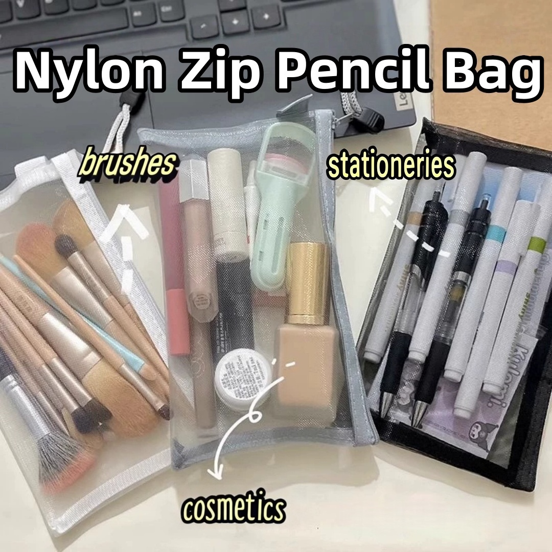 Portable Office Stationery Pou - Clear Mesh Pencil Pouch For Exam review and price