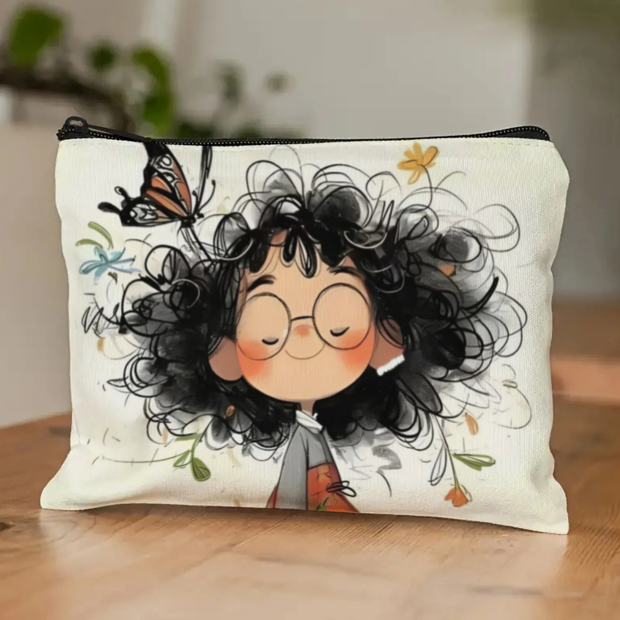 Cartoon Girl Makeup Bag Zipper - Stationery review and price