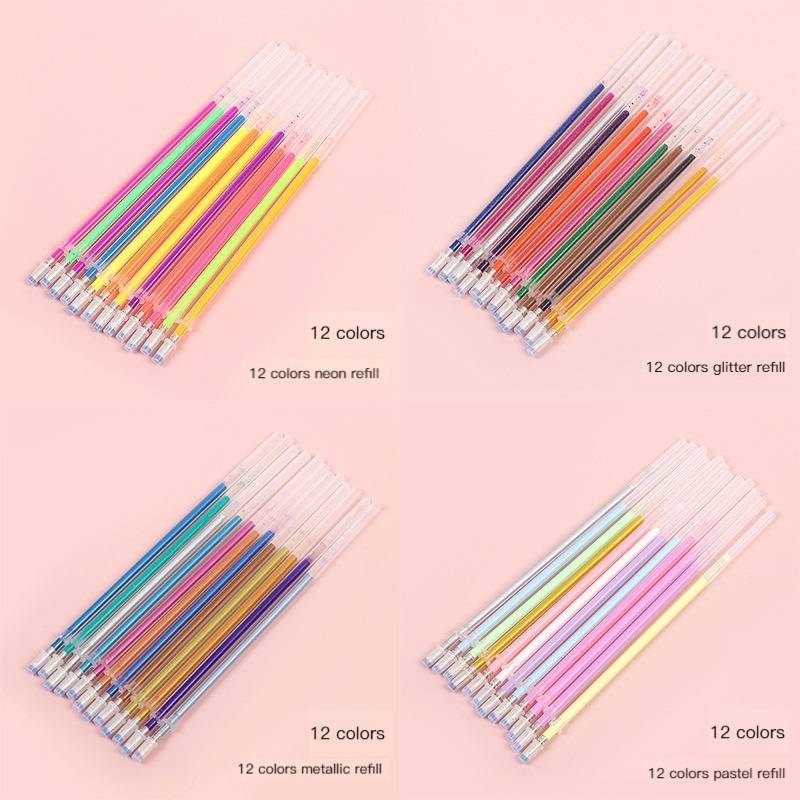 Gel Pen Refills Set 12/100 Col - Pastel Highlighter Set Double Ended review and price