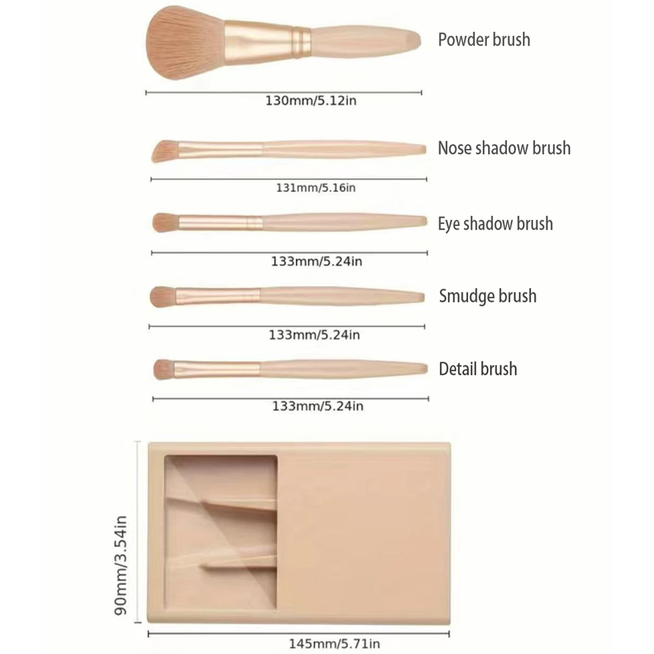 5pcs Cosmetic Brush Kit With M - Writing Tools review and price