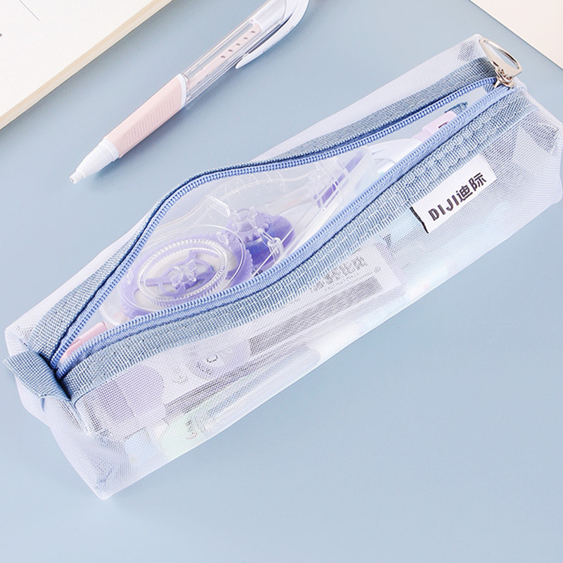 Clear Transparent Nylon Mesh P - Clear Mesh Pencil Pouch For Exam review and price