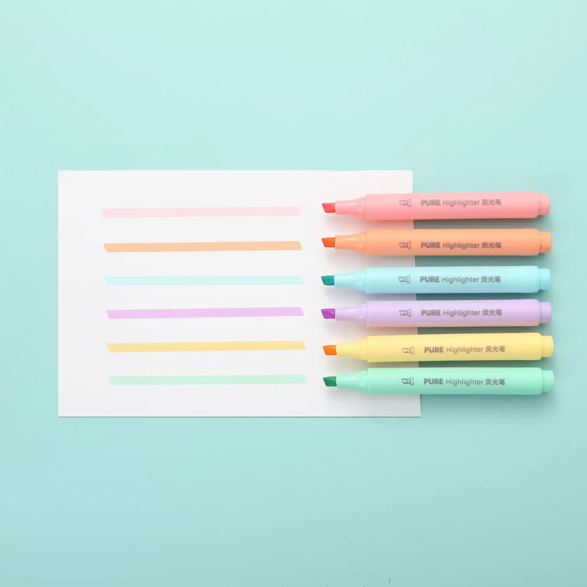 6Pcs/set Pastel Color Macaron  - Pastel Highlighter Set Double Ended review and price