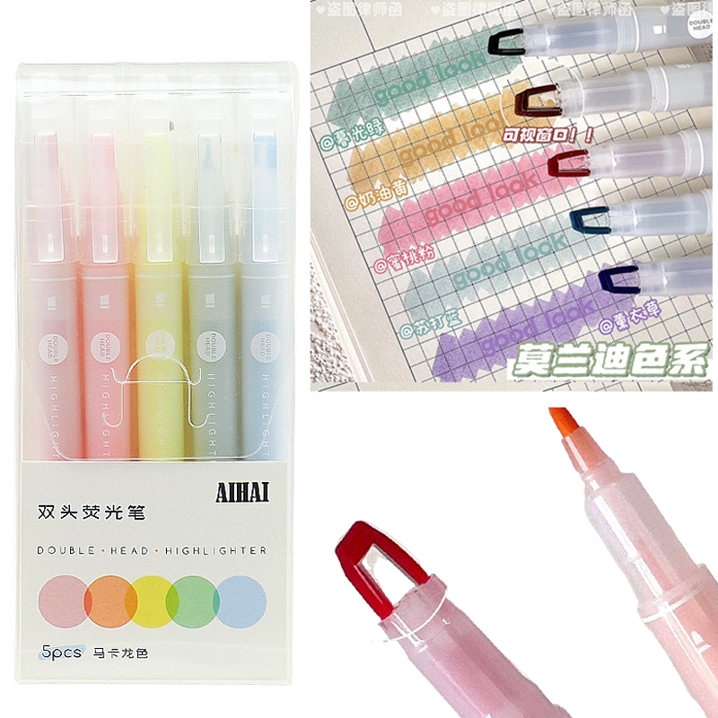 5-25 Colors/Set Double Unique  - Pastel Highlighter Set Double Ended review and price