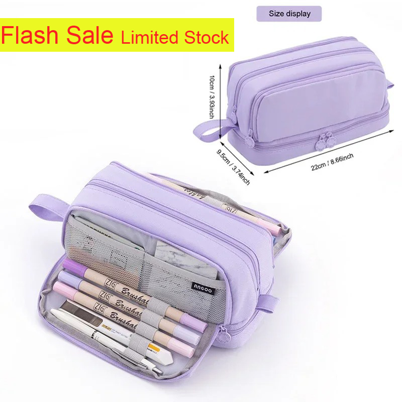 4 Compartments Large Capacity  - Aesthetic Large Pencil Case Pouch review and price