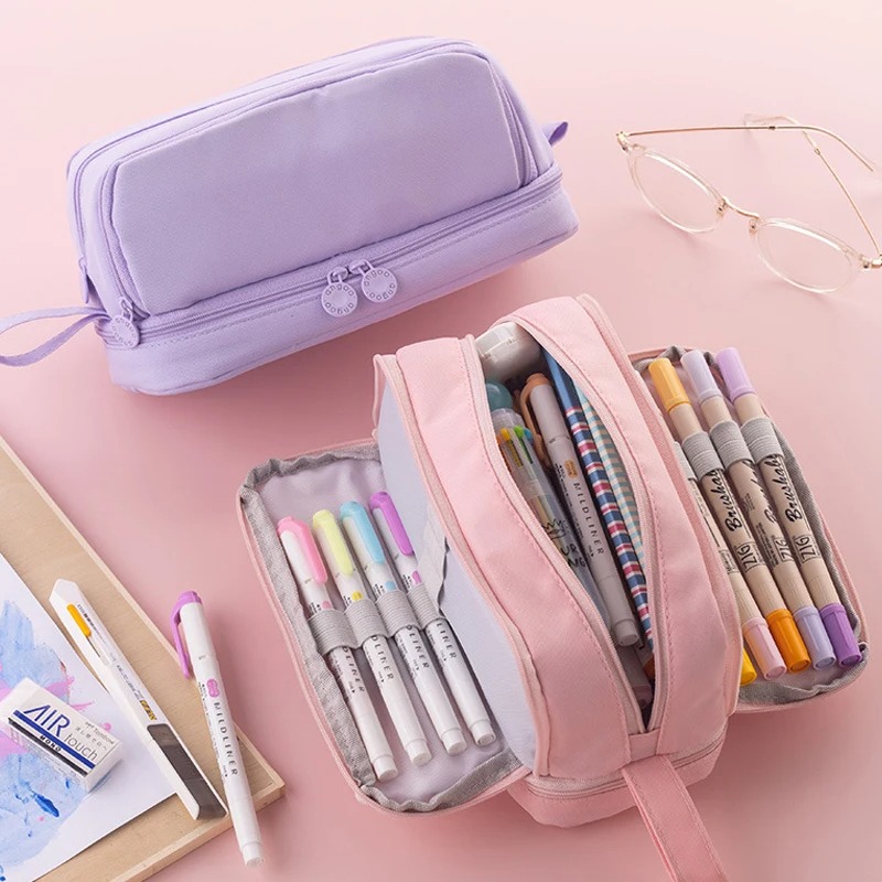 4 Compartments Large Capacity  - Aesthetic Large Pencil Case Pouch review and price
